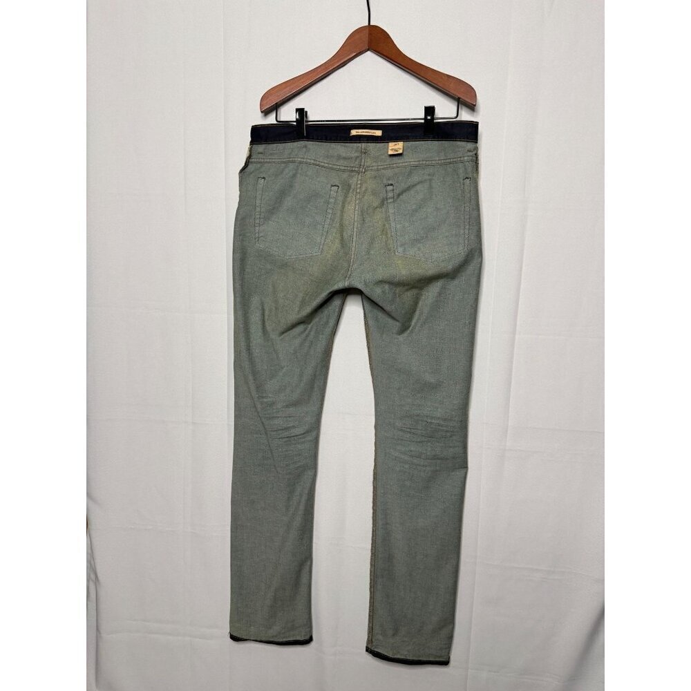 John Varvatos USA Dark Denim Straight Leg Button Front Bowery Jeans Size 36 X 35 - Picture 8 of 12